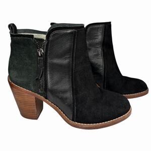 Matt Bernson Ankle Boots Womens Sz 7 Black Vero Kuoio Black Leather
